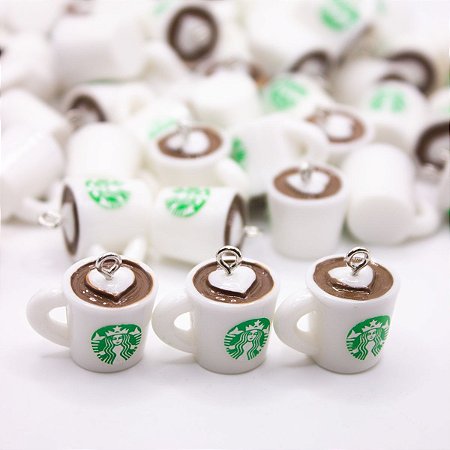 Pingente de Brinco e Colar Divertido 10un Criativos Café