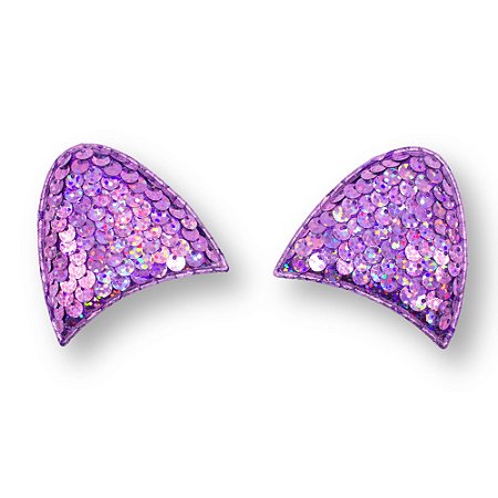 Aplique Orelha De Gatinho Paete Para Tiaras 5 Pares Carnaval