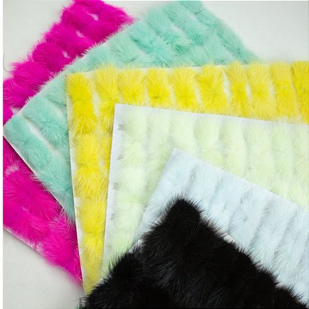 Pompom Bigode 5 Unidades 7cm Para Laço Tiara Varias Cores