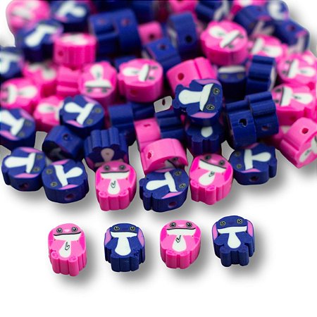 Miçanga emborrachada Stitch 50 Peças  Para Fazer Pulseira Colar
