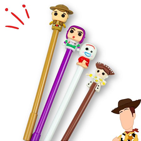 Kit Caneta Gel  Papelaria Fofa Ponta Fina Criativa Toy Story com 3/6/9/12 Pçs