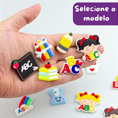 Aplique Emborrachado Escolar 5 Unidades Vários Modelos