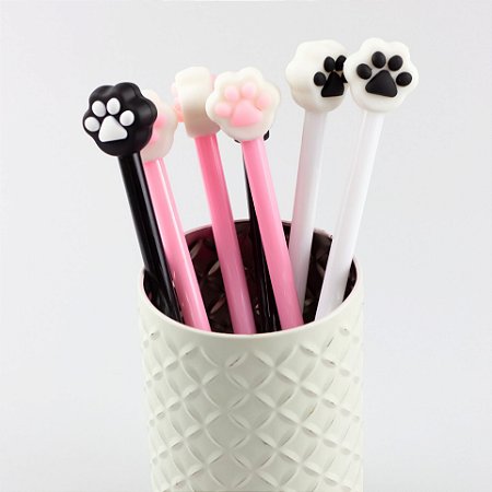 Caneta em Gel Patinha Papelaria Fofa Kit Com 6 Canetas
