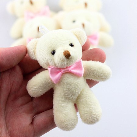Mini Ursinho de Pelúcia Para Chaveiros 5 ou 10 Unidades