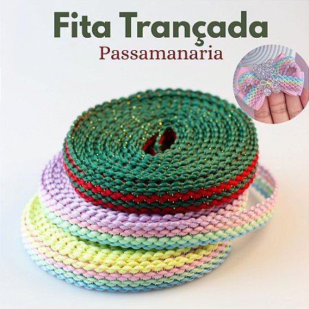 Fita Passamanaria Trançada ZIGZAG 2 Metros 13mm