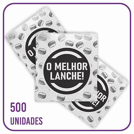 Saco Antigordura O Melhor Lanche Hamburgão (P) 500 unidades