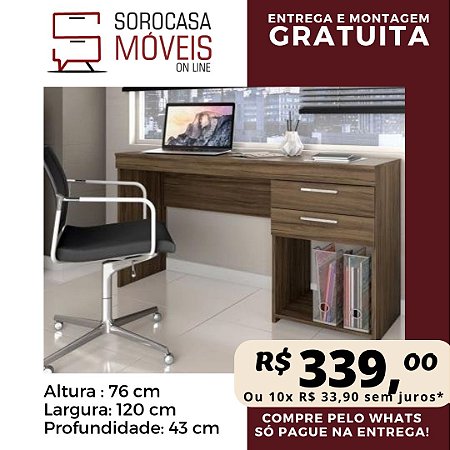 MESA OFFICE COM 2 GAVETAS NOTAVEL