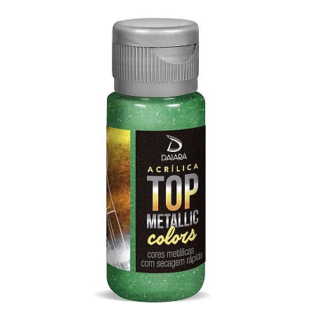 Tinta Acrílica Top Metallic Colors 60ml - 226 Verde Capim