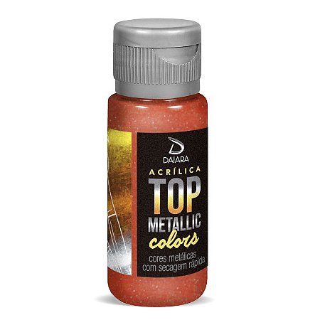 Tinta Acrílica Top Metallic Colors 60ml - 208 Vermelho Queimado