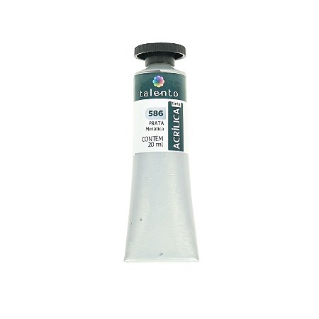 Tinta P/Tela Metálica 586 - Prata Iridescente 20ml
