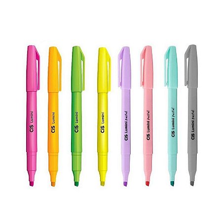 Marca Texto Lumini Pastel + Neon 8 Cores