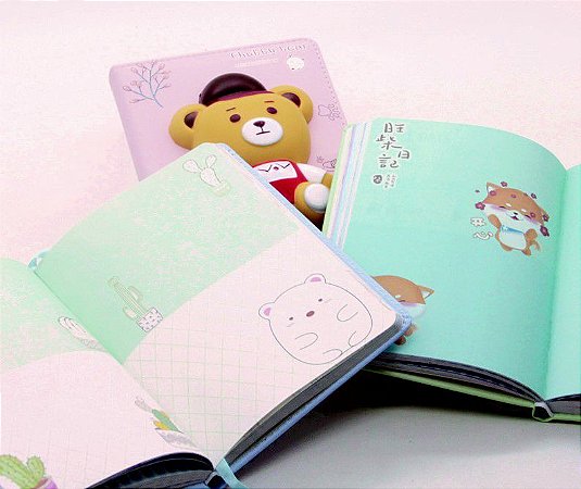 Caderno Brochura Pequeno com Squishy Urso