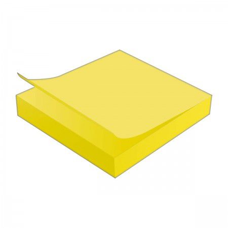 Post it - Bloco Adesivo Neon Amarelo 76x76mm