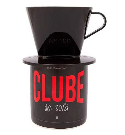 Caneca Clube do Sofá com Coador