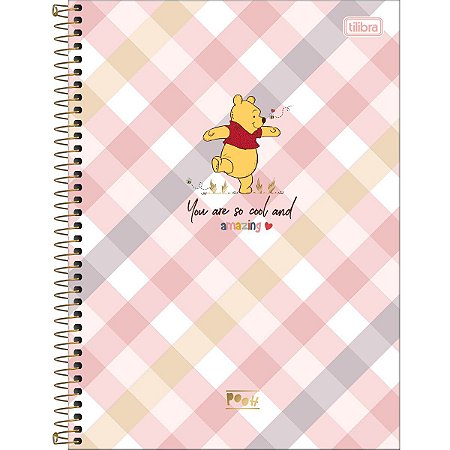 Caderno Universitário Ursinho Pooh 160 folhas