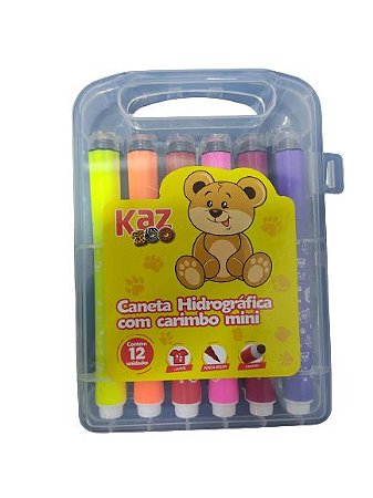 Caneta Hidrográfica Brush com Carimbo Mini 12 Cores