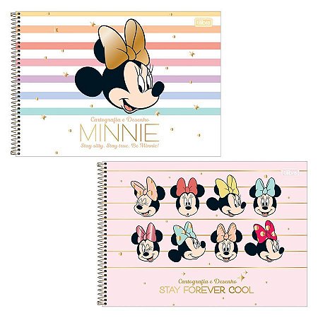 Caderno Cartografia Minnie Mouse 80 folhas