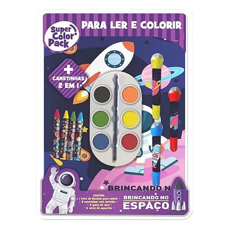 Kit para Ler e Colorir Brincando no Espaço