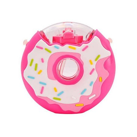 Garrafa Donuts Fofo 380ml Rosa Neon