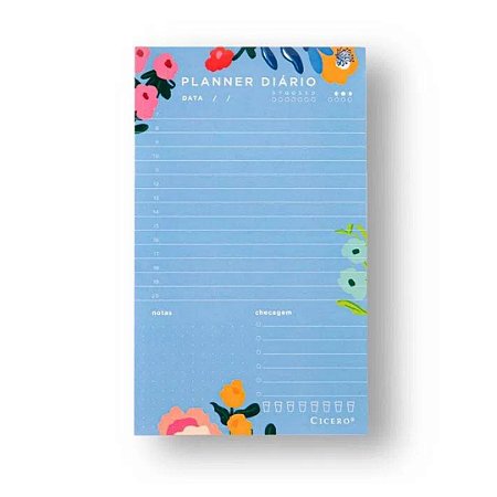 Planner Diário em Bloco Flores
