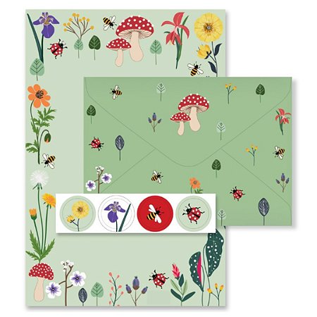 Kit Papel de Carta Love Garden Verde