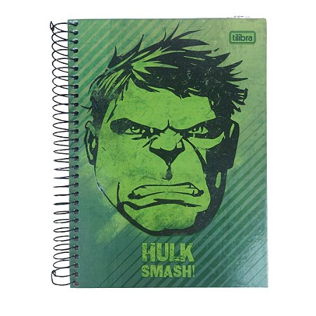Caderno Universitário Hulk 10 Matérias 160 Folhas