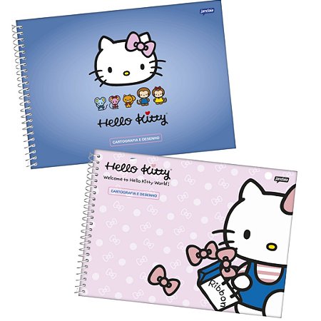 Caderno de Cartografia e Desenho Hello Kitty