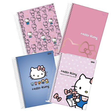 Caderno Espiral Hello Kitty 160 Folhas