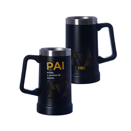 Caneca Térmica "Pai Amigo e Parceiro de Bebida" - 730ml