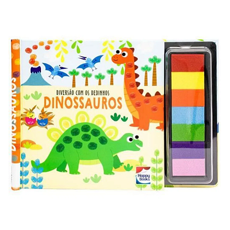 Livro Diversão com Dedinhos - Dinossauros