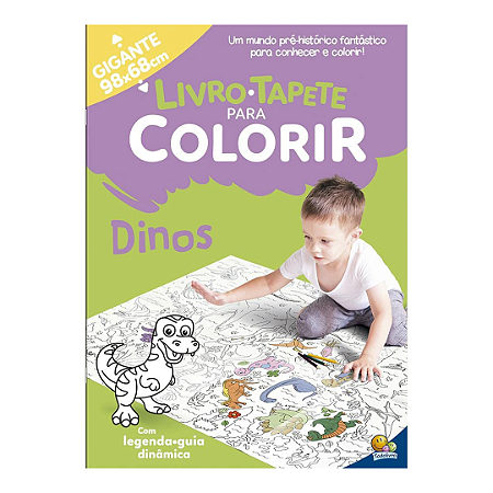 Livro Tapete para Colorir - Dinos