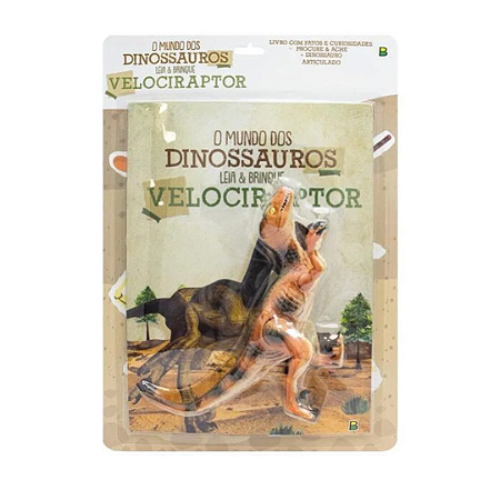 Livro Brinquedo O Mundo dos Dinossauros: Velociraptor