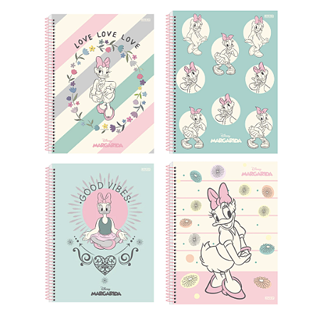 Caderno Espiral Margarida Disney - 80 Folhas