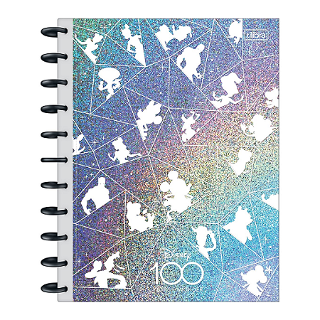 Caderno de Discos Universitário Disney 100 Anos - 160 Folhas Connect