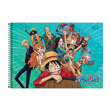 Caderno Cartografia e Desenho Espiral One Piece - 80 Folhas