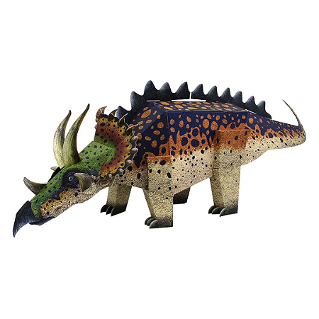 Livro Monte seu Dinossauro 3D - Tricerátopo