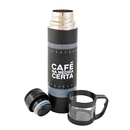 Garrafa Térmica com Caneca Café na Medida Certa - 500ml