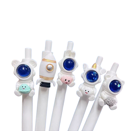 Caneta Retrátil Astronauta e Foguete