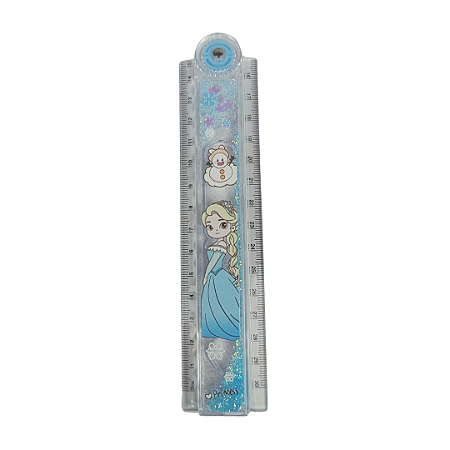 Régua Dobrável Princesas com Glitter 30cm