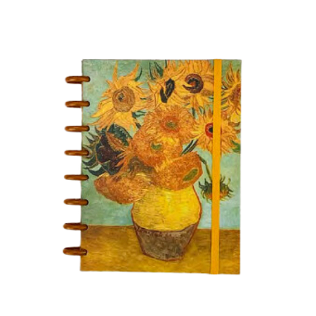 Caderno de Disco A5 Girassóis - 80 Folhas