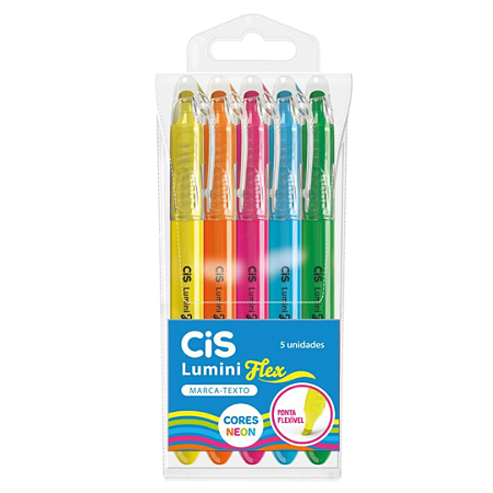 Kit Marca-Texto - 5 Cores Neon