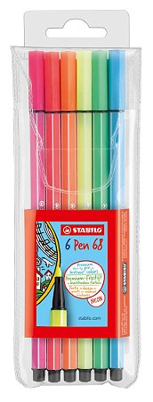 Kit 6 Cores Pen 68 Neon