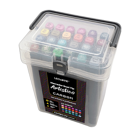 Maleta Marcador Dual Tip Artístico - 24 Cores