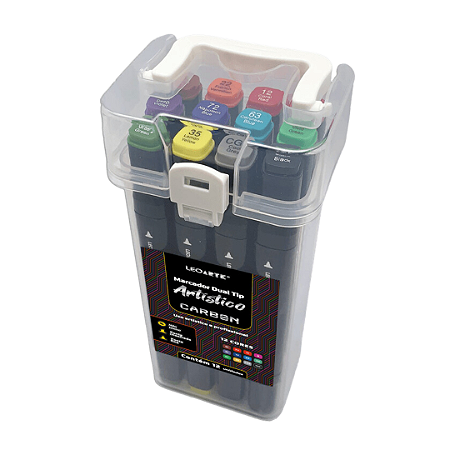 Maleta Marcador Dual Tip Artístico - 12 Cores