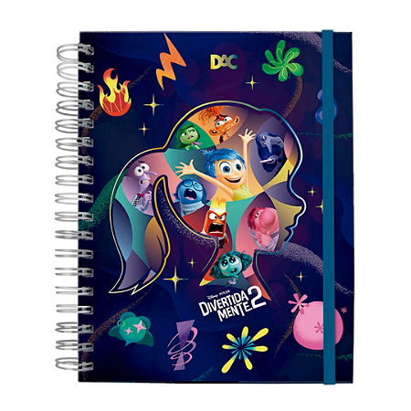 Caderno Colegial Folhas Reposicionáveis Divertidamente