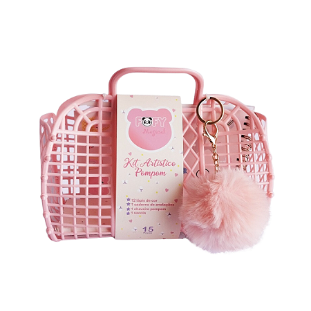 Kit Artístico Bolsa Rosa