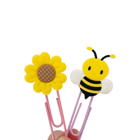 Kit Clips Abelha e Flor - 2 Unidades