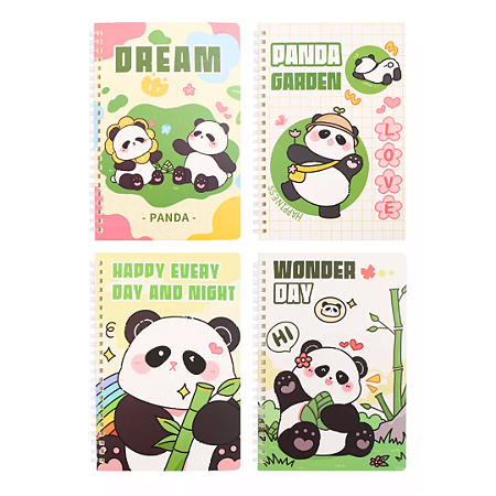 Caderno Espiral Flexível Panda A5
