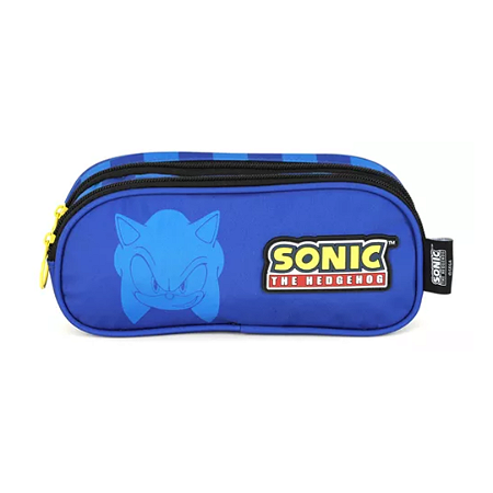 Estojo Escolar Duas Divisórias Sonic