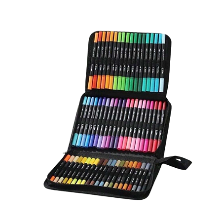 Kit de Canetas Artísticas Dual Brush Pen - 80 cores
